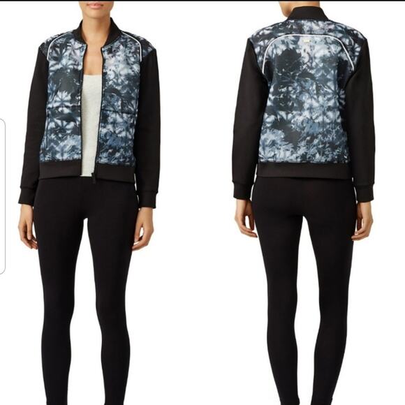 Alala Jackets & Blazers - ALALA Palm Shadow neoprene black bomber jacket size XS